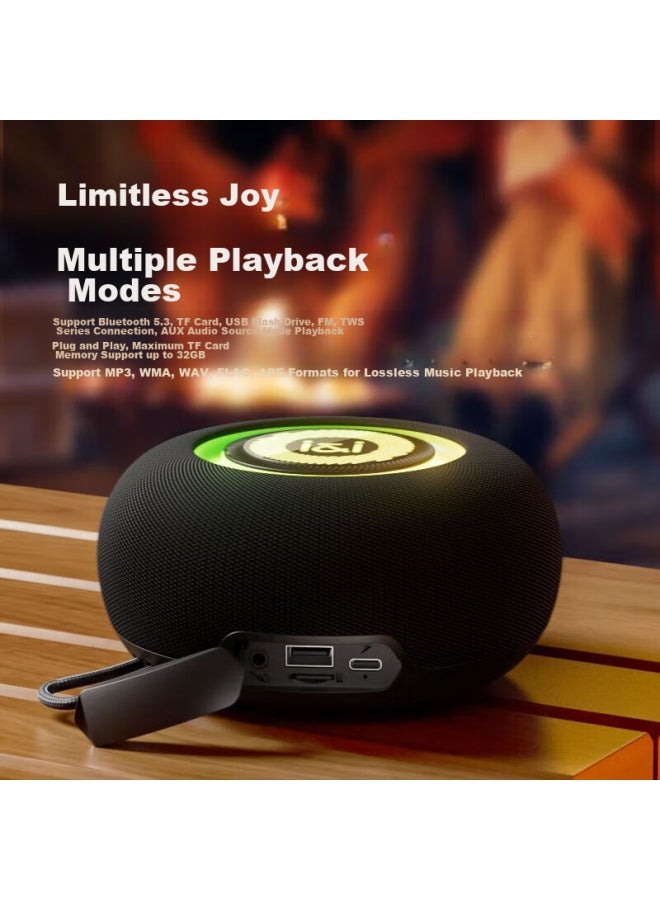 SOAIY S75 Bluetooth Speaker, Home Wireless Mini Speaker, Small Outdoor Camping War Drum, Subwoofer, Heavy Usb Drive, Car Computer High-quality Sound, Payment Collection, Large Horn, Gift For Men And Women, Black - Image 4