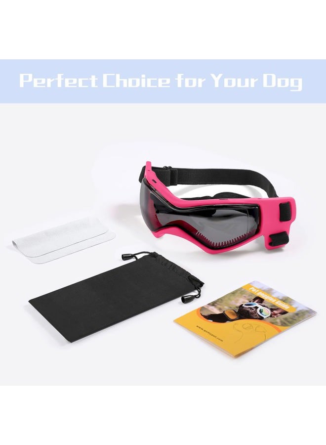 QUMY Dog Goggles UV Protection for Small to Medium Dogs, Dog Sunglasses Windproof Anti-Fog Dustproof Snowproof, Puppy Glasses for Outdoor Activities with Comfortable Frame Adjustable Straps - Image 5