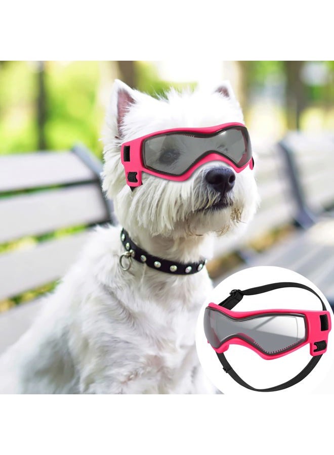 QUMY Dog Goggles UV Protection for Small to Medium Dogs, Dog Sunglasses Windproof Anti-Fog Dustproof Snowproof, Puppy Glasses for Outdoor Activities with Comfortable Frame Adjustable Straps - Image 1
