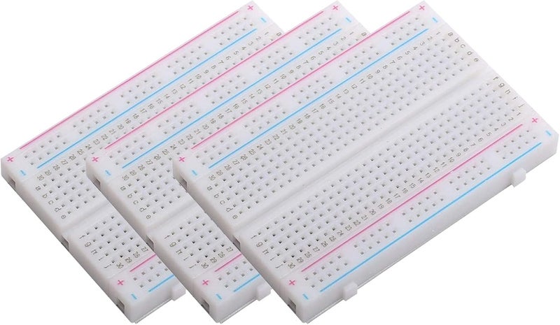 DEVMO 3pcs Mini Solderless Breadboard with 400 Contacts for Electronics Prototyping - Image 1