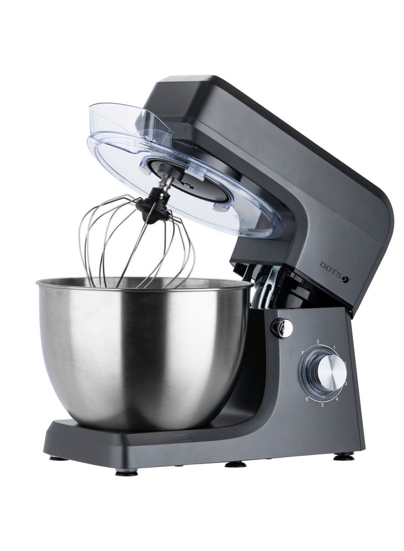 دوتس عجانة كهربائية سعة 8.0 لتر  1100 واط 6 سرعات + خاصية التخمير النبضي خفاقة خطاف الخفق آمنة للغسل في غسالة الأطباق ناقل الحركة الكوكبي المعدني بالكامل مع خاصيه الاقفال - Image 4