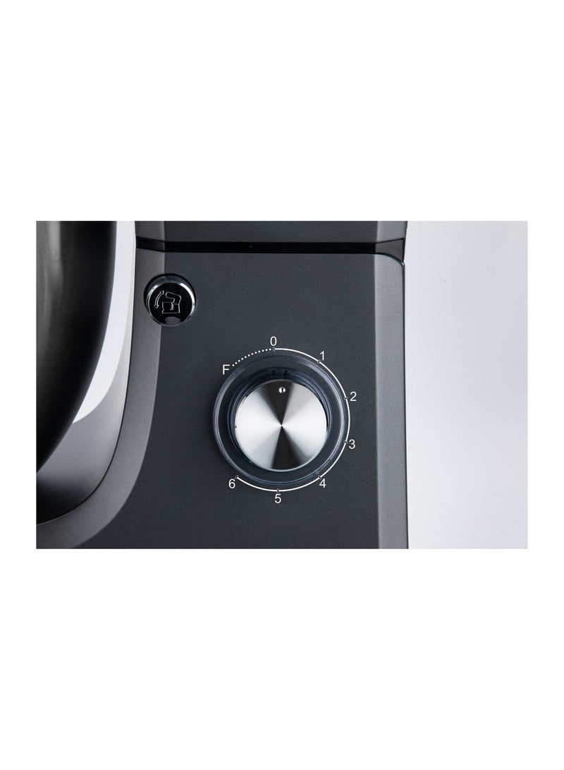 دوتس عجانة كهربائية سعة 8.0 لتر  1100 واط 6 سرعات + خاصية التخمير النبضي خفاقة خطاف الخفق آمنة للغسل في غسالة الأطباق ناقل الحركة الكوكبي المعدني بالكامل مع خاصيه الاقفال - Image 5