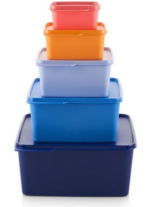 Tupperware Square Storage Container Set of 5  - Image 2