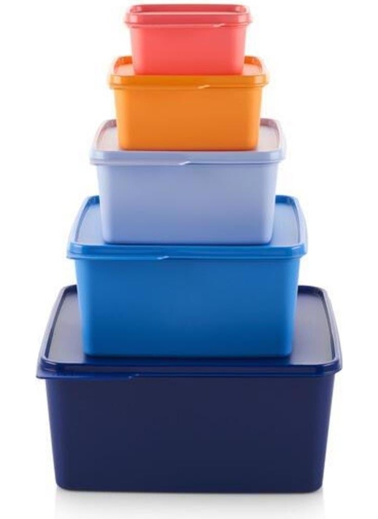 Tupperware Square Storage Container Set of 5  - Image 2