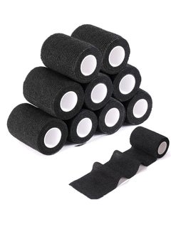 Elastic Self-Adhesive Cohesive Wrap Tape for Athletes, Breathable Bandage for Wounds, Ideal for Wrist, Ankle & Pets (3 Inches X 5 Yards, 10 Pack)