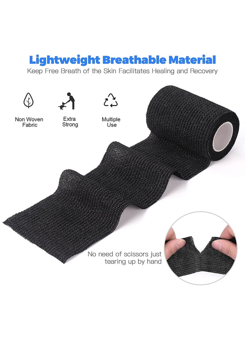 Generic - Elastic Self-Adhesive Cohesive Wrap Tape for Athletes, Breathable Bandage for Wounds, Ideal for Wrist, Ankle & Pets (3 Inches X 5 Yards, 10 Pack) - Image 1