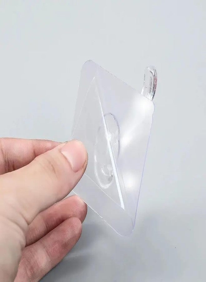 Style Keepers 4Pcs Strong Heavy Duty Self Adhesive Transparent Clear Waterproof Sticker Hooks for Wall Without Drilling Clothes Holder Hanging Towel Hanger Mount Combo for Bathroom Kitchen Office (4, Single Hook) - Image 3