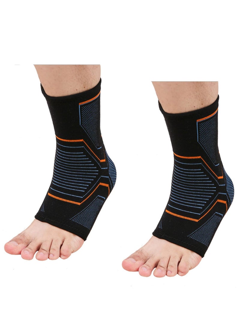 Y&D Sports Ankle Protection 1 Pair of Foot Support Compression Sleeves Thin Light Plus for Running Breathable Protector - Image 1