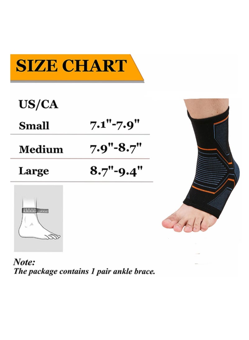 Y&D Sports Ankle Protection 1 Pair of Foot Support Compression Sleeves Thin Light Plus for Running Breathable Protector - Image 5
