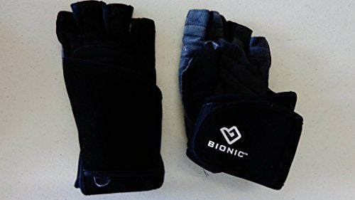 Bionic Mens Wrist Wrap Fitness Gloves, Black, X-Large - Image 2