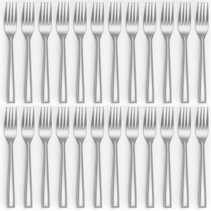 Forks Set 776 inch Hunnycook 24 Pieces Dinner Forks Stainless Steel Forks Cutlery SetMirror Polished Dinner Fork Metal Fork for HomeKitchenRestaurant or Hotel Dishwasher Safe