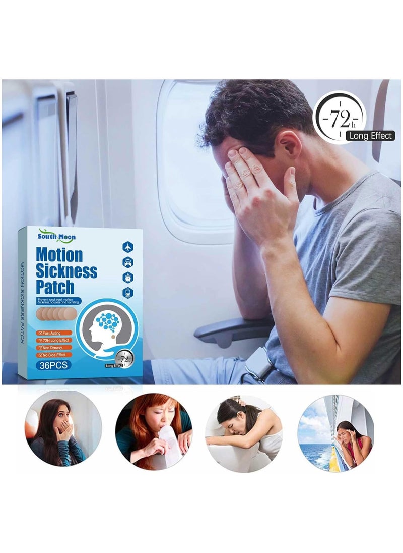SOUTH MOON - Motion Sickness Patch 36 PCS Sea Sickness Patch for Cruise Relieve Vomiting Dizziness Resulted from Travel of Cars Ships Airplanes (1 Box) - Image 1