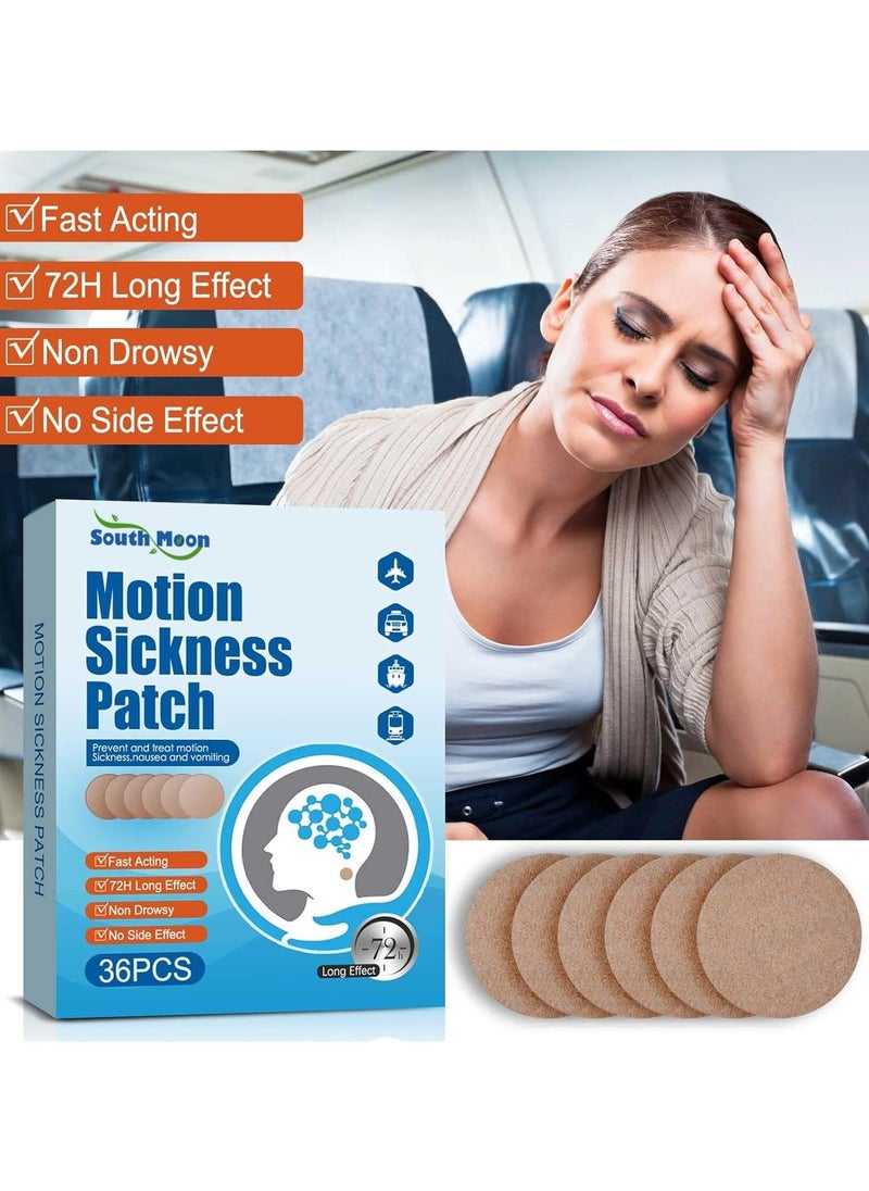 SOUTH MOON - Motion Sickness Patch 36 PCS Sea Sickness Patch for Cruise Relieve Vomiting Dizziness Resulted from Travel of Cars Ships Airplanes (1 Box) - Image 1
