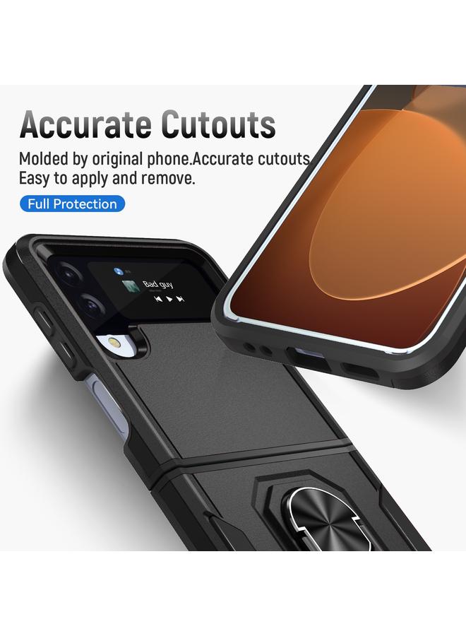 اس-توب جراب لهاتف Samsung Galaxy Z Flip 4 من Pioneer Armor مصنوع من البولي يوريثين الحراري + جراب هاتف من مادة TPU مع حامل - Image 2
