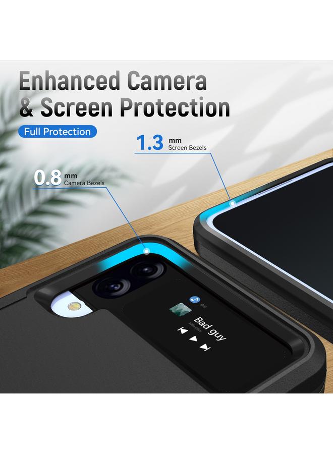 اس-توب جراب لهاتف Samsung Galaxy Z Flip 4 من Pioneer Armor مصنوع من البولي يوريثين الحراري + جراب هاتف من مادة TPU مع حامل - Image 5