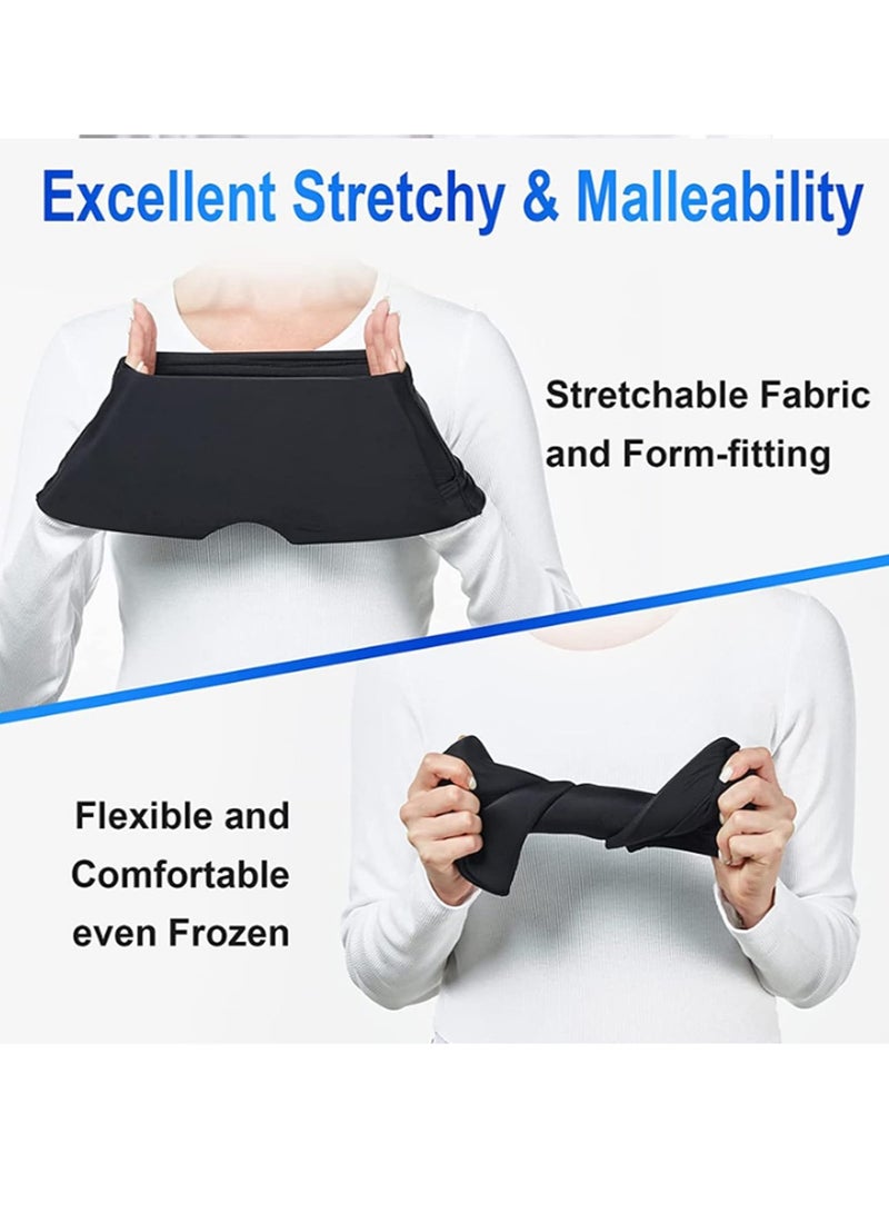 Arabest Migraine Relief Cap, All Around Gel Covered Reusable Headache Relief Cap, Black Migraine Cap for Headache Relief, Puffy Eyes  - Image 2