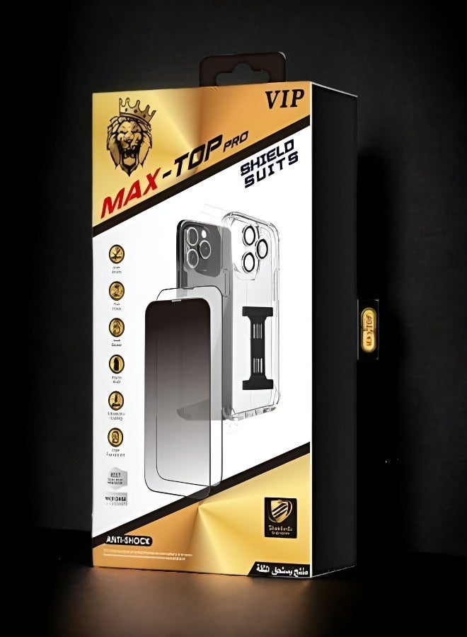 ماكس توب Max Top بكج الحماية الكاملة لـ آيفون 11 برو (iPhone 11 Pro) حماية قصوى ضد الخدوش والكسر (10in1) - Image 2