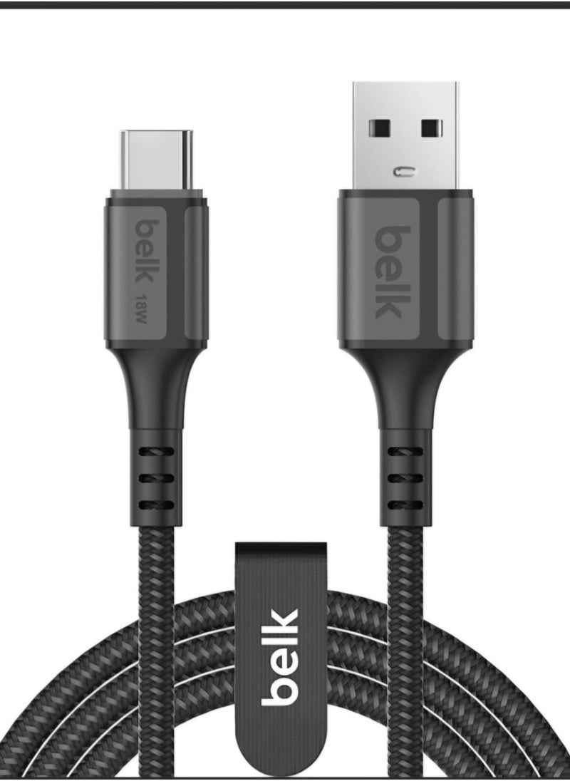 1.2m USB to Type C 18W Fast Charging Braided Fabric Cut Resistant Charging Cable