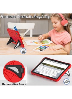 SUNDAREE Tablet Case for Samsung Galaxy Tab A9 8.7 inch，Lightweight Shockproof Rugged Protective Cover with Kickstand for Kids Children Boys Red Black  - Image 5