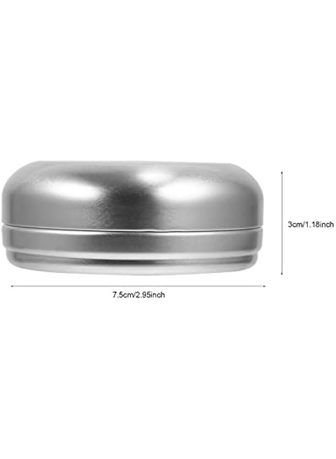 Soap Holder 3pcs Round Metal Tin Box Metal Soap Boxes Container Aluminum Tin Jar Empty Hinged Tins Tea Canisters Metal Tea Tinplate Candy Storage Jars Sugar Bowl Spices 100ml Soap Dish  - Image 2