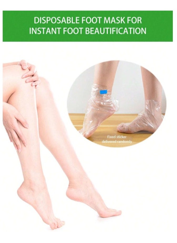Generic - 100pcs Paraffin Bath Liners for Foot,Disposable Plastic Foot Covers for feet for Foot Moisturizing,Foot Spa Covers for Women, Feet Care Socks,Moisturizing Foot Bags (A-Transparent Color) - Image 1