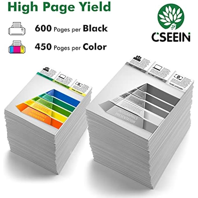 67XL COLOR INK CARTRIDGE REPLACEMENT FOR HP 67 FOR ENVY 6458 6455E 6452E 6058 6065E 6055 6052 6400 DESKJET 2800E 2855E 2842E 2852E 4255E PRINTERS (1 TRI-COLOR) - Image 3