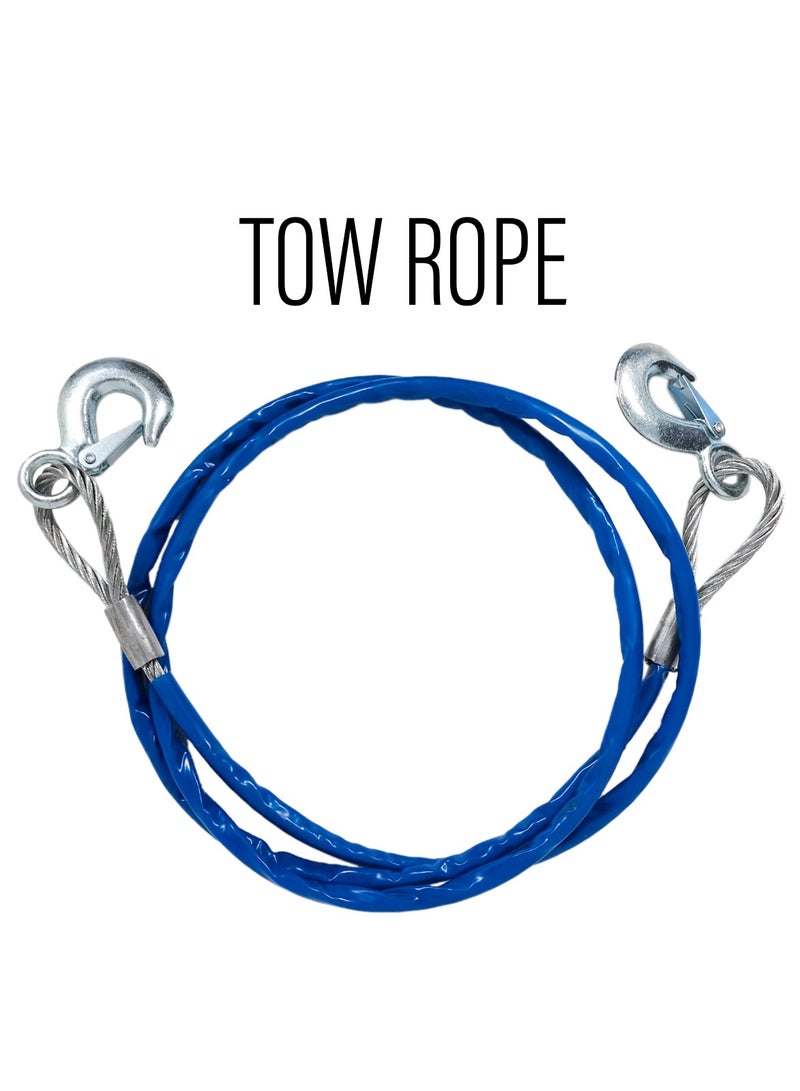 3XR The Ultimate Metal Tow Rope Cable 18mm x 3.5m Steel Tow Cable for Secure Vehicle Recovery - Image 1