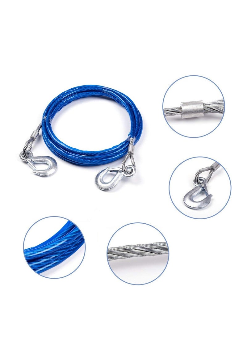 3XR The Ultimate Metal Tow Rope Cable 18mm x 3.5m Steel Tow Cable for Secure Vehicle Recovery - Image 3