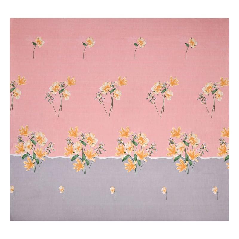 EasyGoods® Super Soft Twilight Floral Bedsheet, Bedsheet for Double Bed King Size, Double Bedsheet with 2 Pillow Covers | Premium Printed Flat Bed Sheet (106x107 inch,Pink) - Image 4