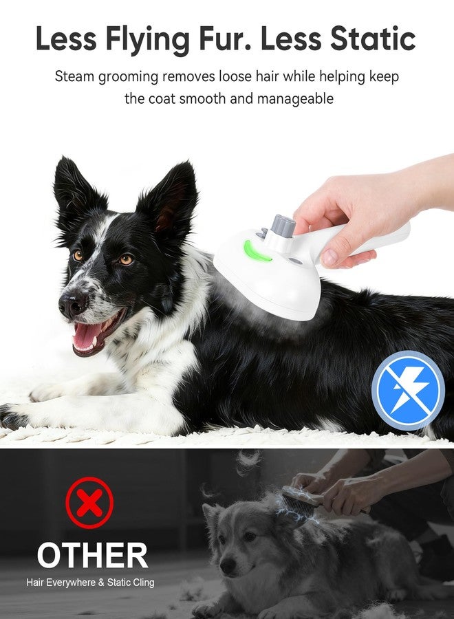 VVWVVW Pet Steam Brush Dog Cat 2026 New Grooming Comb for Shedding, Floating Hair, Smooth & Detangling, Gentle Cool Mist Softens Hair Reduces Static Helps Pets Who Dislike Bathing,Includes Waterless Shampoo - Image 2