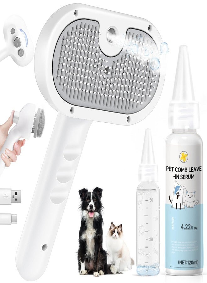 VVWVVW Pet Steam Brush Dog Cat 2026 New Grooming Comb for Shedding, Floating Hair, Smooth & Detangling, Gentle Cool Mist Softens Hair Reduces Static Helps Pets Who Dislike Bathing,Includes Waterless Shampoo - Image 1