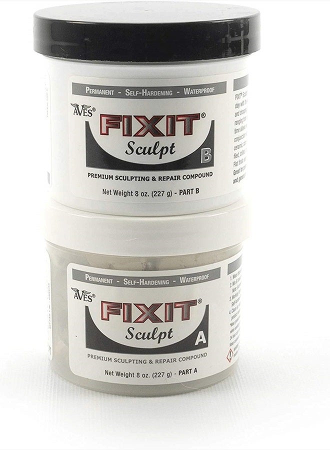 Aves Self Dry Sculpture Modeling Compound for Repairs and Intricate Sculpting - Air Hardening Epoxy for Repair Clay with 2 Part Modeling Clay Compound - Aves - Fixit Sculpt - 1 Pound - Image 1