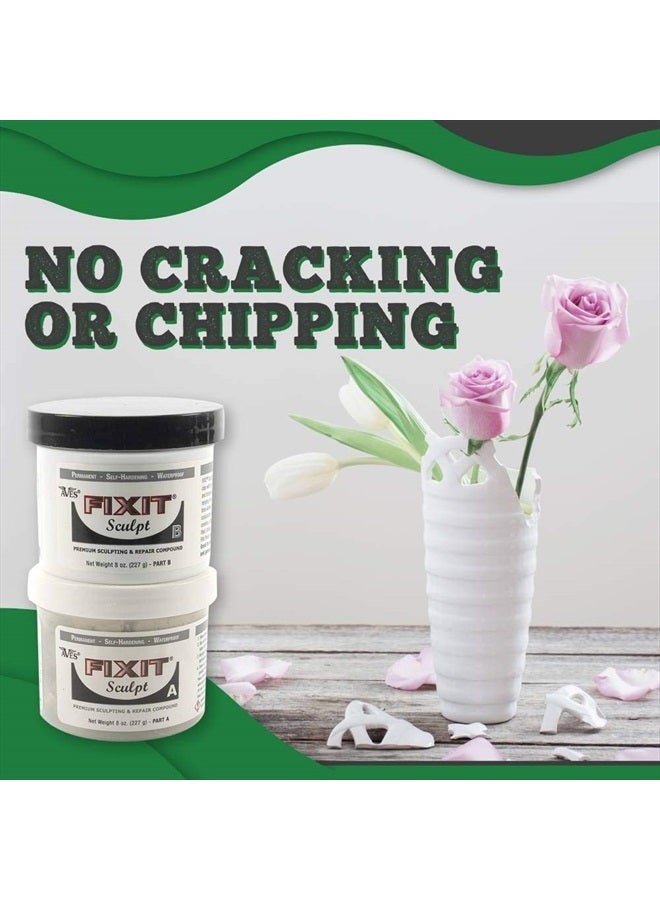 Aves Self Dry Sculpture Modeling Compound for Repairs and Intricate Sculpting - Air Hardening Epoxy for Repair Clay with 2 Part Modeling Clay Compound - Aves - Fixit Sculpt - 1 Pound - Image 4