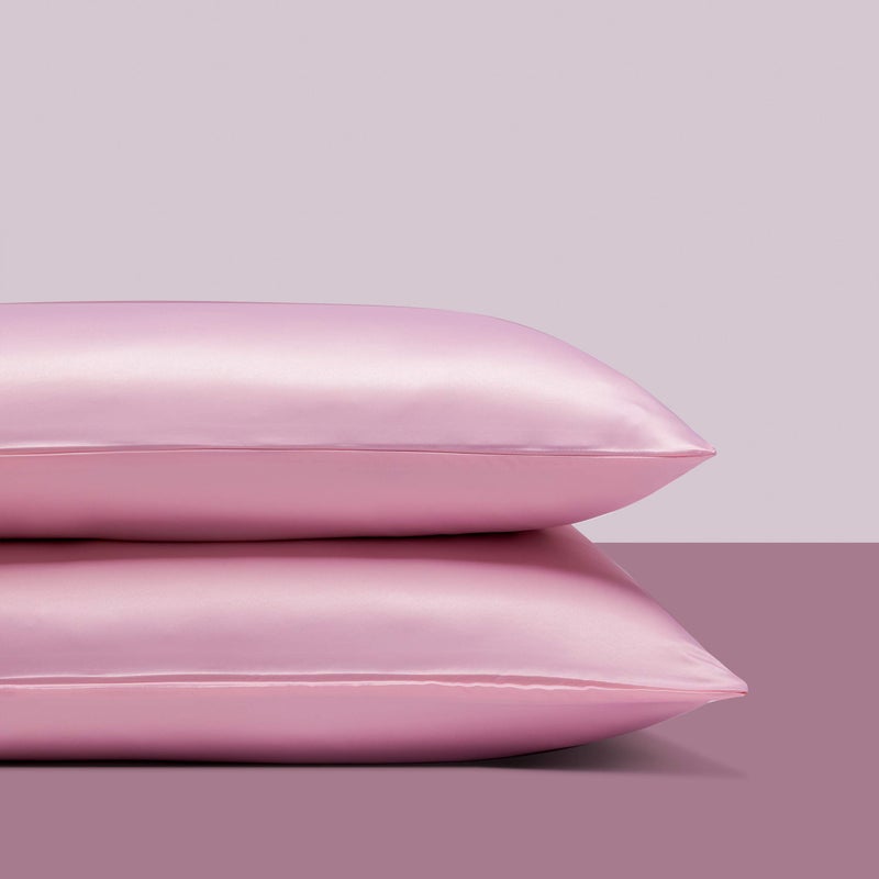 NTBAY Zippered Satin Pillow Cases for Hair and Skin  Luxury Queen Hidden Zipper Pillowcases Set of 2  20x30 Inches  Light Pink - Image 4