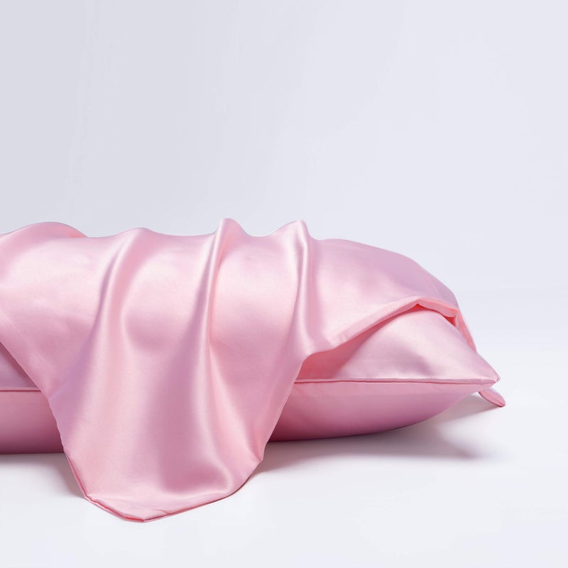 NTBAY Zippered Satin Pillow Cases for Hair and Skin  Luxury Queen Hidden Zipper Pillowcases Set of 2  20x30 Inches  Light Pink - Image 5