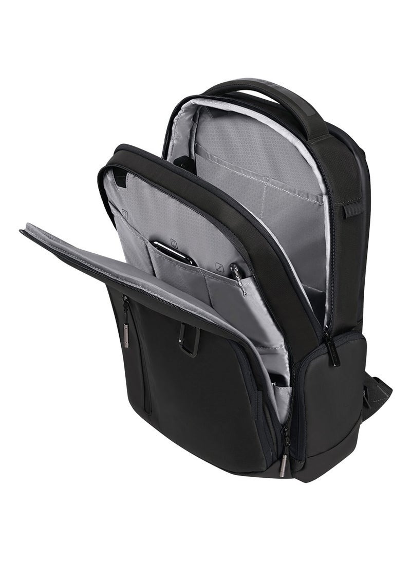 Samsonite Biz2Go 15.6" DayTrip Laptop Backpack, Polyester, Black|Bottle Holder|Adjustable Strap|RPET|Tablet Compartment|Ergo Back - 2 Years International Warranty - Image 4