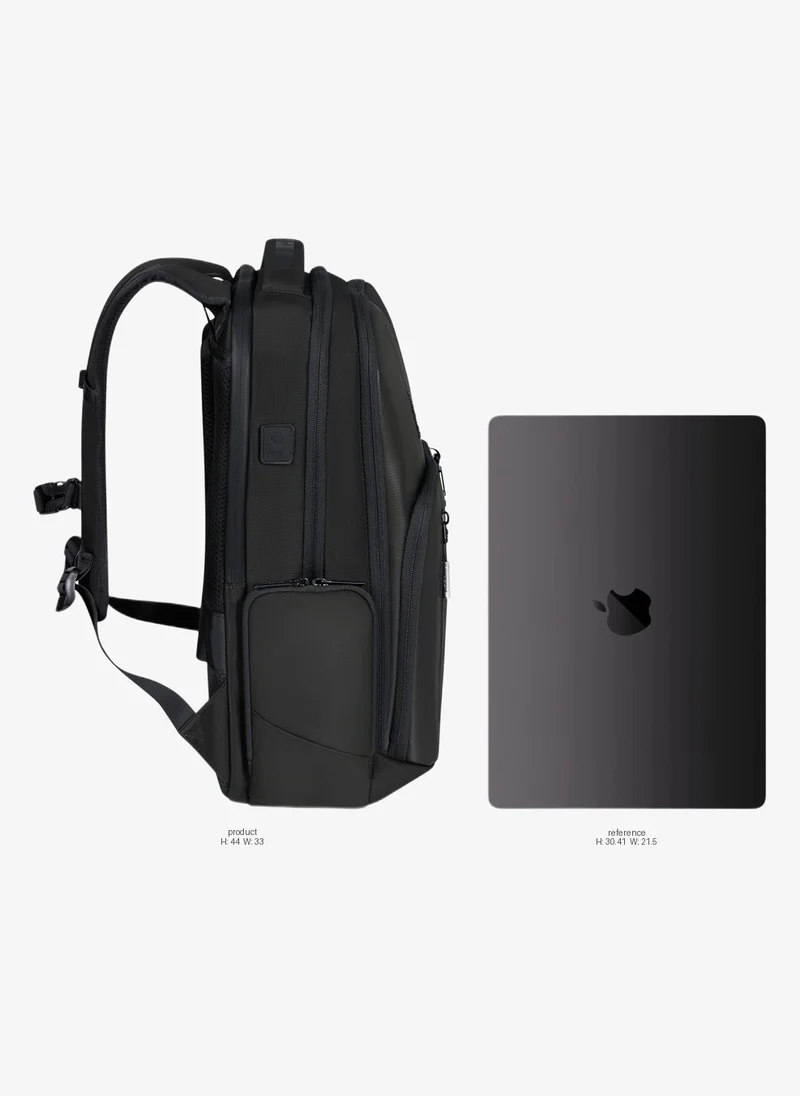 Samsonite Biz2Go 15.6" DayTrip Laptop Backpack, Polyester, Black|Bottle Holder|Adjustable Strap|RPET|Tablet Compartment|Ergo Back - 2 Years International Warranty