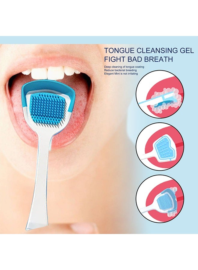 EELHOE Tongue Cleaning Gel Set, Tongue Cleaner Gel with Soft Tongue Brush, Easy to Use Tongue Scraper Precise Cleaning Brush Kit, Keep Fresh Breath 50g - Image 4