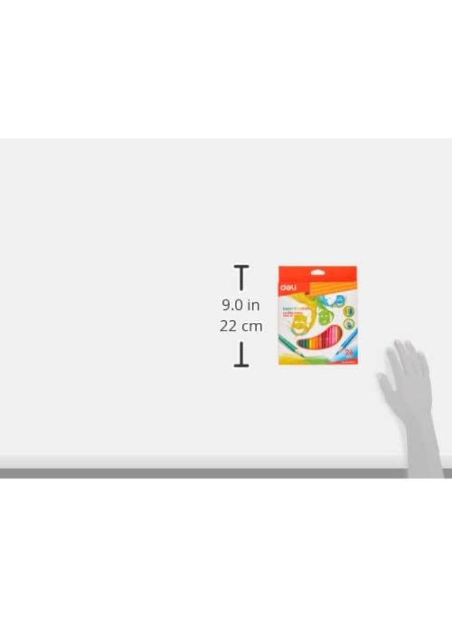 Deli EC00220 Color Emotion Wooden Colored Pencils 24-Pieces - Image 2