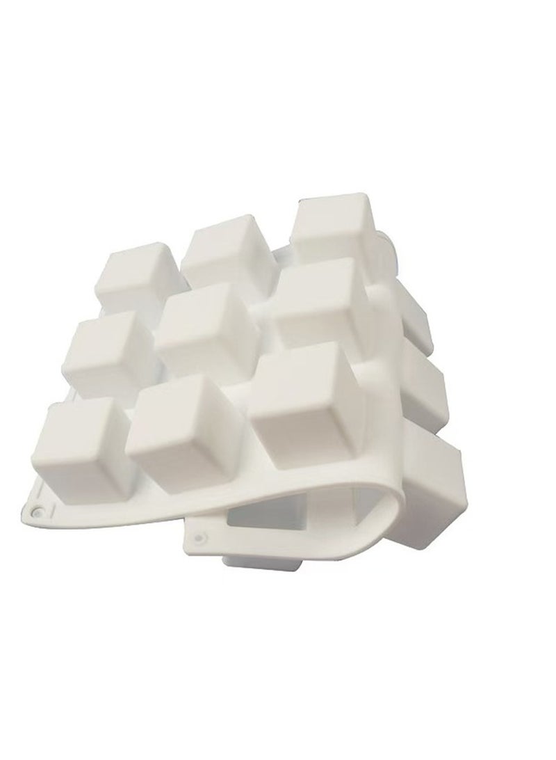 3D مربع مكعب شكل السيليكون قالب موس كعكة الخبز القوالب للكراميل الحلوى الحلوى كعكة الجبن المخروف جيلي براوني الخبز - Image 3