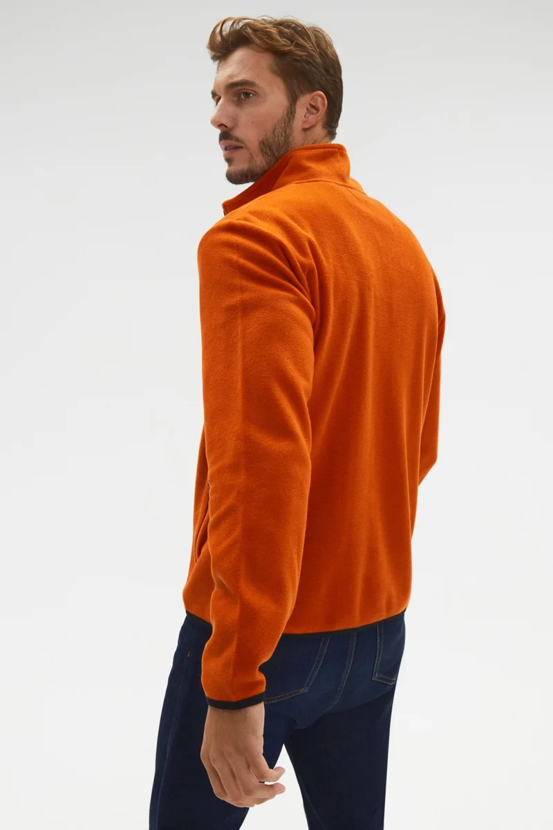 جويستار Men's Regular Fit Zippered Fleece Sweatshirt