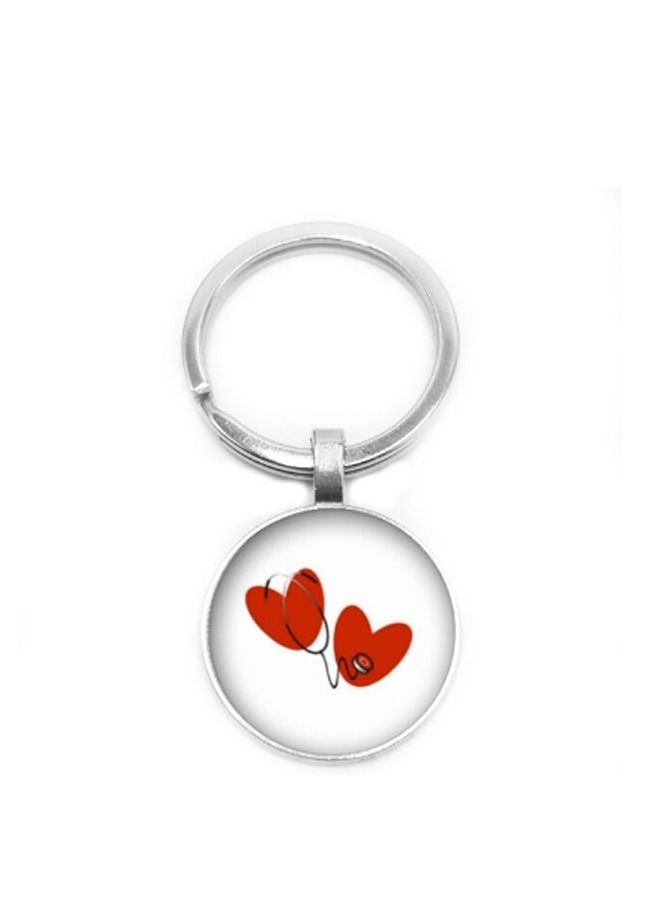 Unisex Fashion Metal Keychain Silver - Image 1