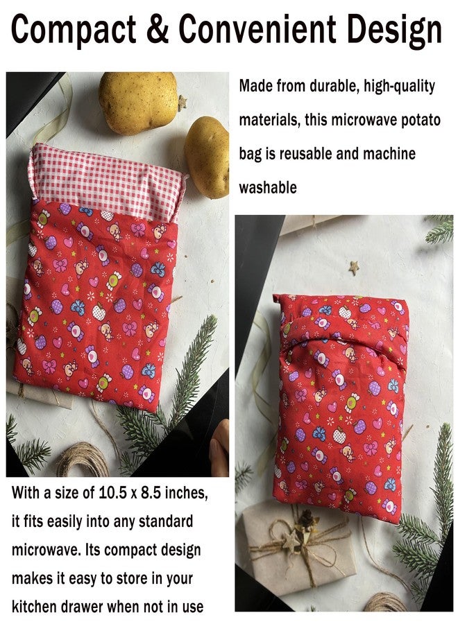 hom&us Reusable Microwave Potato Baking Bags, 2 Pack, 10.5 x 8.5 inches Microwave Baking Pouch Perfect for Baked Potatoes, Sweet Potatoes, Corn, and More, - Image 3