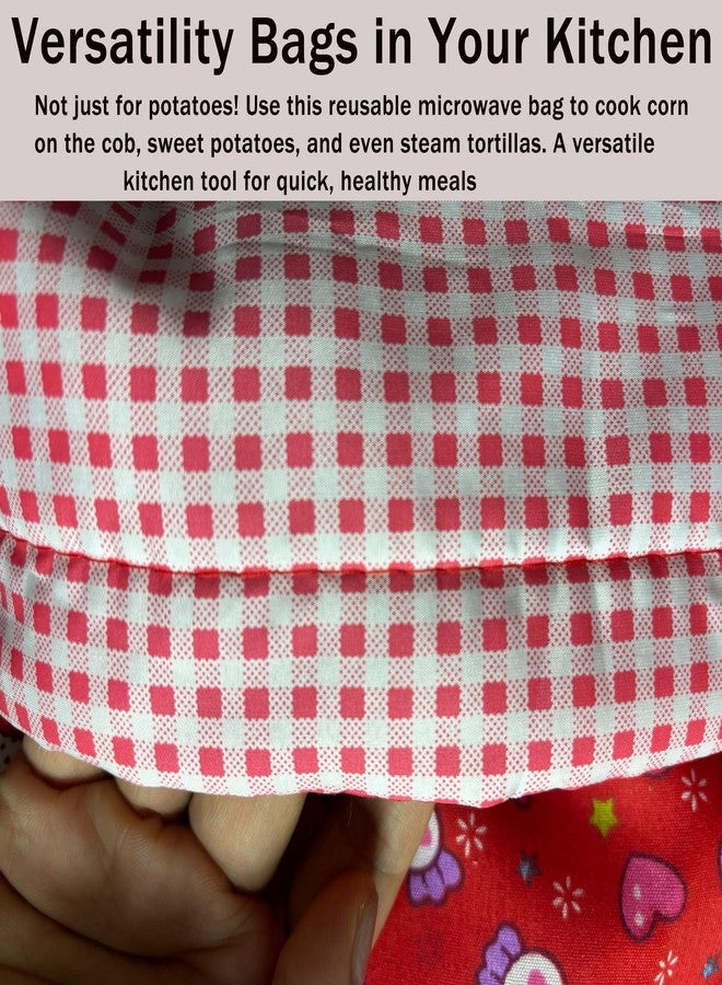 hom&us Reusable Microwave Potato Baking Bags, 2 Pack, 10.5 x 8.5 inches Microwave Baking Pouch Perfect for Baked Potatoes, Sweet Potatoes, Corn, and More, - Image 4