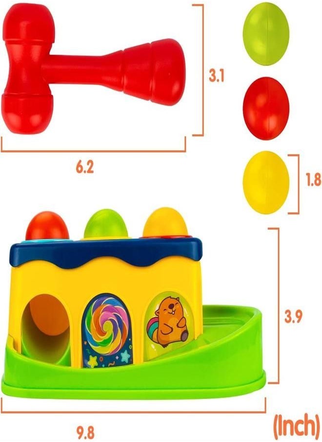 Generic - Hammer and Ball Drop Toys for 1 Year Old Boy Girl Infant Gifts - Pound a Ball Toddler Toys - Baby Toys for 6 to 12-18 Months - Image 1