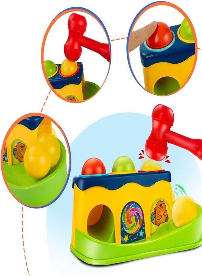 Generic - Hammer and Ball Drop Toys for 1 Year Old Boy Girl Infant Gifts - Pound a Ball Toddler Toys - Baby Toys for 6 to 12-18 Months - Image 1