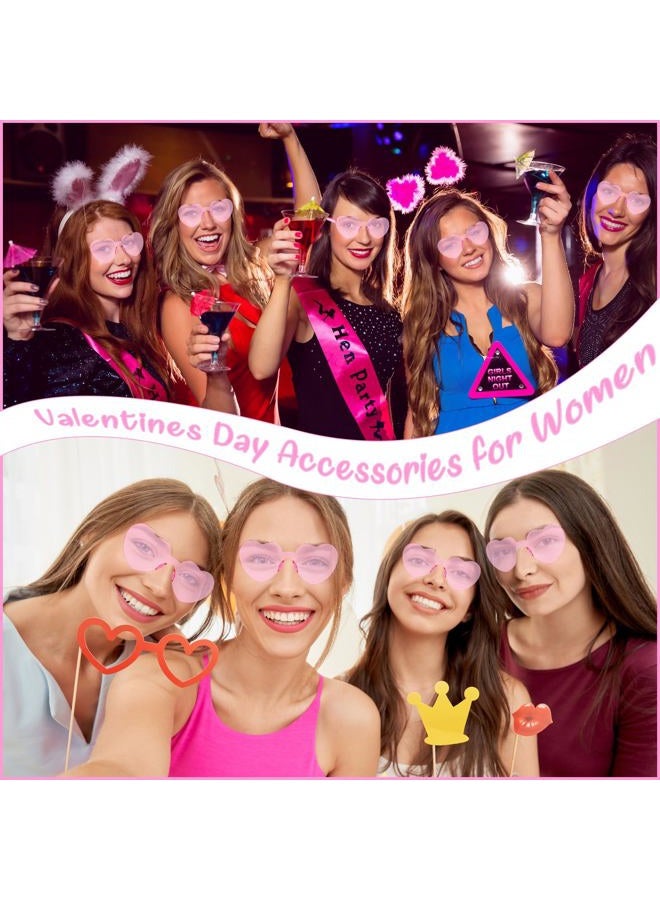 Genuvi Valentines Heart Shaped Glasses for Women Girls 12 Pairs Valentines Party Favors Pink Sunglasses Bulk Galentines Day Decorations Valentine Glasses Goodie Bag Stuffers Gifts Eyewear Accessories Kids - Image 5