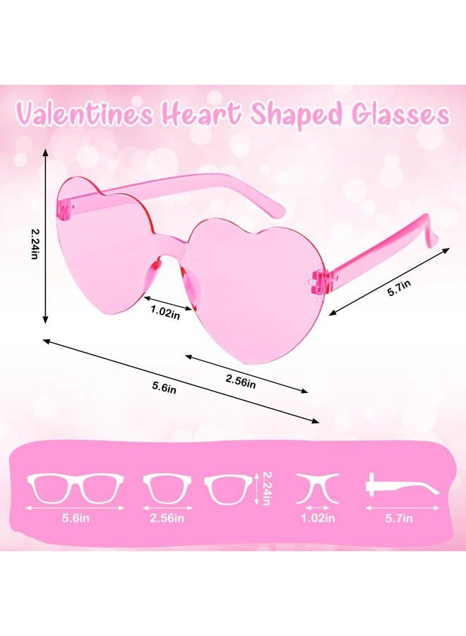 Genuvi Valentines Heart Shaped Glasses for Women Girls 12 Pairs Valentines Party Favors Pink Sunglasses Bulk Galentines Day Decorations Valentine Glasses Goodie Bag Stuffers Gifts Eyewear Accessories Kids - Image 2