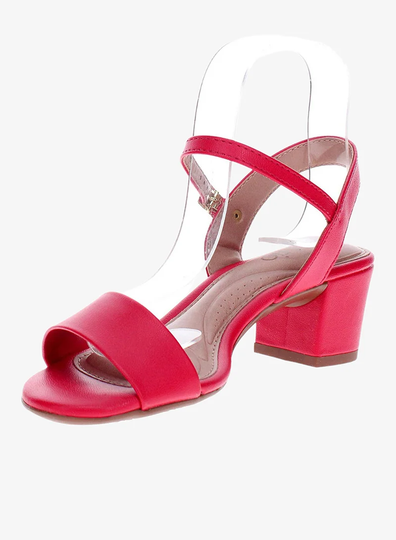 Beira Rio Red Mid Heel Sandals for Women – Stylish & Comfortable Footwear for Any Occasion for Women | Best Price UAE
