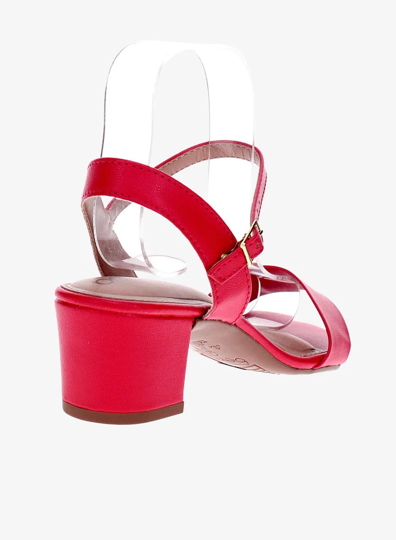 Beira Rio Red Mid Heel Sandals for Women – Stylish & Comfortable Footwear for Any Occasion for Women | Best Price UAE